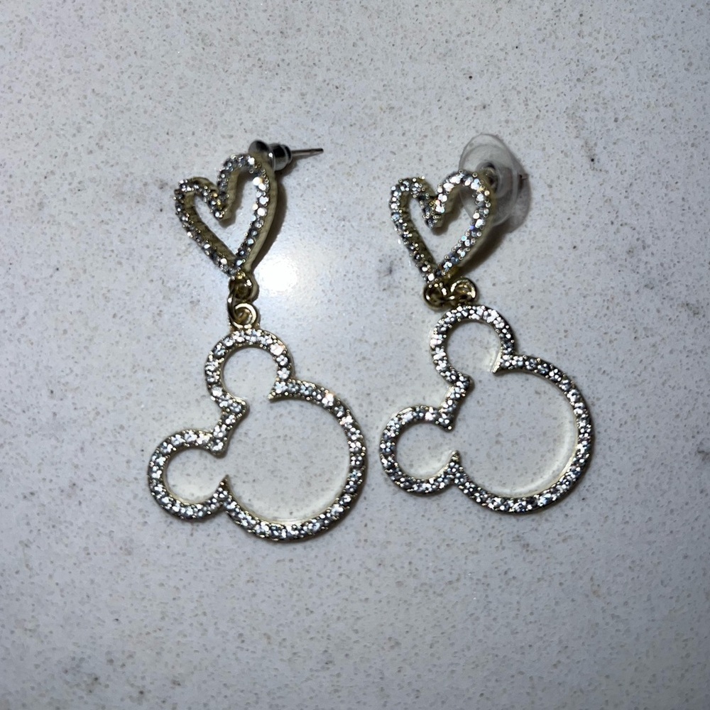 Crystal Mickey Mouse Earrings